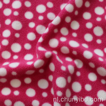 Hoge kwaliteit aangepaste kleurenproductie 100% polyester bedrukte micro polaire fleece stof voor kledingstuk